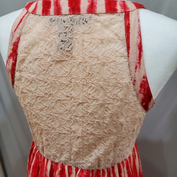 American Rag dress Medium red and white tie dye NWOT - Picture 6 of 6
